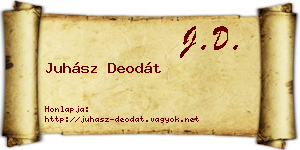 Juhász Deodát névjegykártya