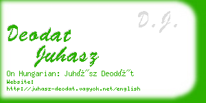 deodat juhasz business card